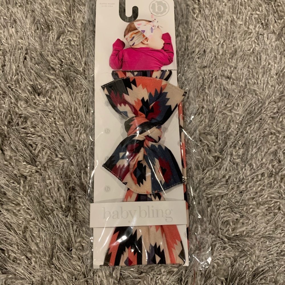 Baby bling bows printed knot